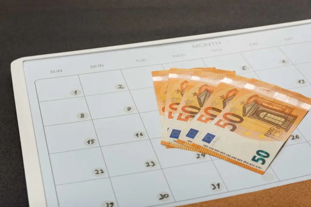 calendrier de billets euros